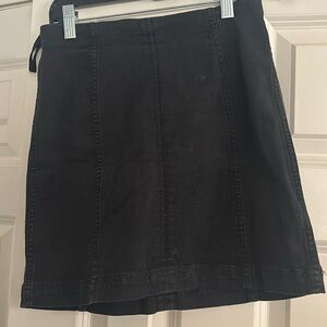 Free People black denim mini skirt - size 6